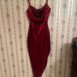 Windsor Deep Red Asymmetrical Dress